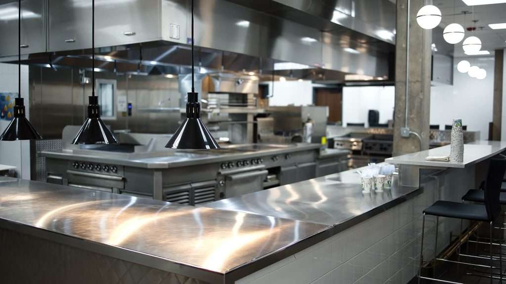 Immediately inside the AmTech entrance, the  Cafe 21 Bistro welcomes guests. Behind it—and less visible to the public—is a 26,000-square-foot commercial kitchen that’s the envy of professional chefs across the state. “We have tripled the number of culinary students who’ll be coming to us next year,” says Barrett. This part of the campus includes high-tech prep kitchens, culinary learning labs, and a banquet hall that sees frequent use by high school sports teams celebrating their seasons. Those events are typically catered by AmTech’s culinary students.