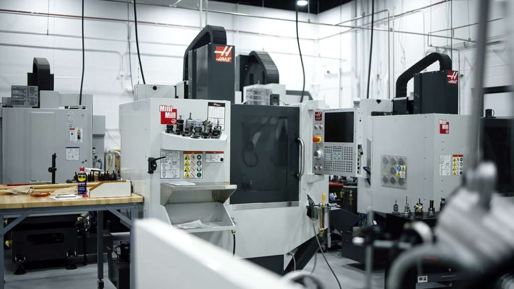 Labs within the School of Architecture, Construction and Manufacturing are some of AmTech’s largest and most impressive. Here, students explore multiple careers using industry-specific equipment—including the Haas machining centers in this machining lab. “You know, if you’re going to be in the trades, this is your thing. You’ll be exposed to how it all operates,” says Barrett. Students in the machining technology pathway learn everything from how to produce precision metal parts to use of hand-welding equipment.