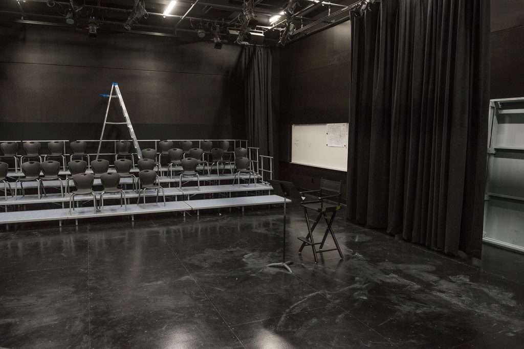The West Plains drama department operates out of a traditional “black box” theater space, which allows space and flexibility for rehearsals and intimate performances. Like the rest of the rooms in the school’s performance wing, the black box is sound-proof.
